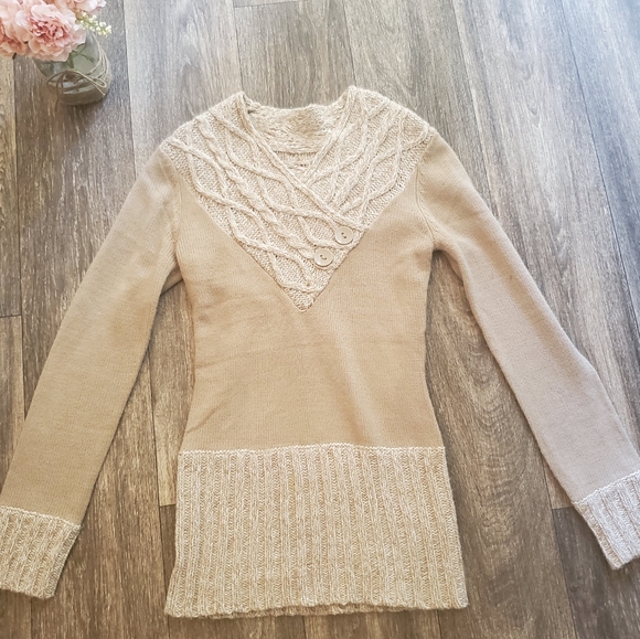 Love By Design Sweaters - Tan Knitted Sweater